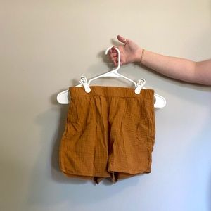 UNIVERSAL THREAD TARGET XS Mustard Yellow Waffle High Waisted Shorts w/ Pockets